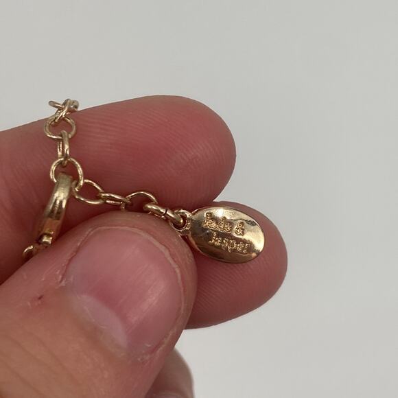 Jade & Jasper Gold tone rose quartz stone necklace - Picture 3 of 5